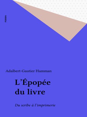 cover image of L'Épopée du livre
